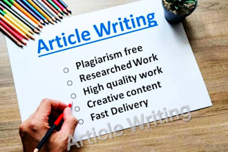write catchy article for you in just one day