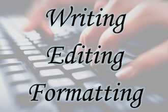 do writing, editing, formatting, designing
