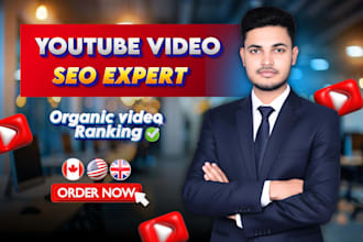 be your youtube SEO expert for top ranking videos