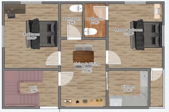 design 2d floor plan in autocad