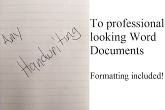 type handwritten notes into a word document or pdf