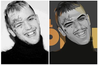 draw expressive vector portrait from your photo