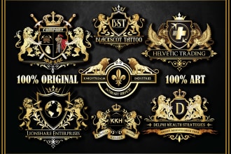 design luxury heraldic, coat of arms logo