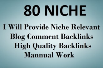 do 80 niche relevant blog comment backlinks