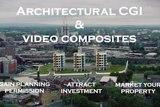 combine a 3d model of your proposed new building with aerial video of the site