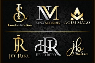 design a luxury initial letters, monogram logo
