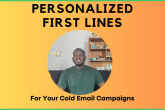 write personalized first lines for your cold email campaigns