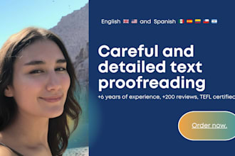 be your trustful proofreader spanish and english