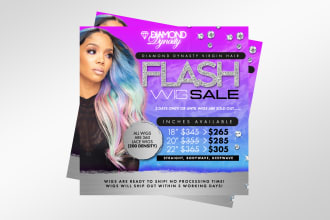 design hair extension, salon, beauty, women flyers