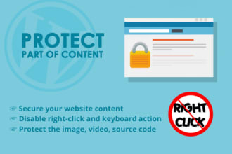 wp website content copy protection and no right click