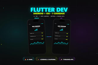 develop cross platform flutter app for android and ios