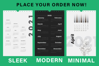 do modern minimalist calendar design