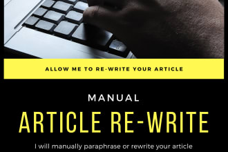 rewrite or paraphrase your 1000 words article and blog posts