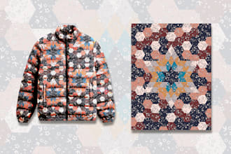 create textile screen prints, digital prints, and unique seamless patterns