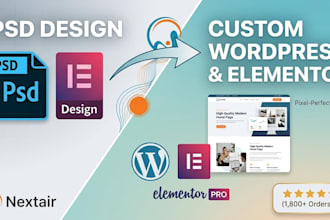 convert figma, PSD or lovable framer to wordpress elementor