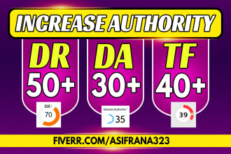 increase da DR and tf of your website