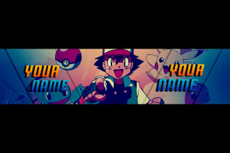 design a pokemon gaming banner