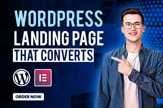 design wordpress landing page  or elementor landing page