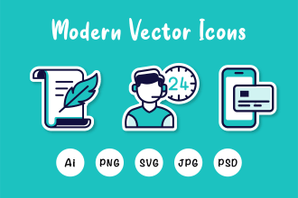design modern vector icons set