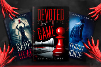 design professional dark, horror, crime, thriller, halloween, mystery book cover
