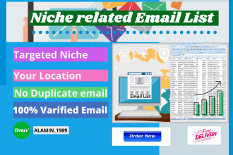 do pickup niche related email list clear and verified