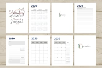 design custom planner, calendar, journal, books, ebooks in 24 hours
