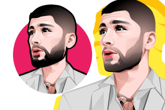 draw avatar cartoon or vector portrait from your photo