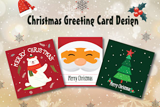christmas greeting card, invitation card and birthday cards