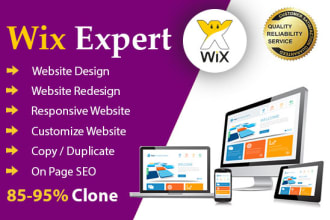 design, redesign, clone, copy or duplicate website in wix