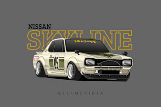 draw vector ilustration your classic car for t shirt design