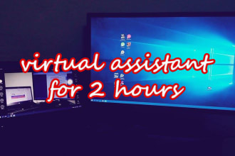 do virtual assistant for 2 hours