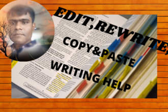 do provide  edit,rewriting, copy past rewriting services