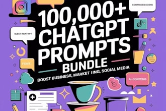 give 100,000 chat gpt prompts bundle