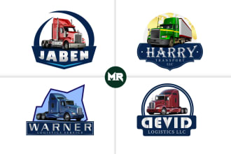 create unique transport, logistics, trucking logo within a short time