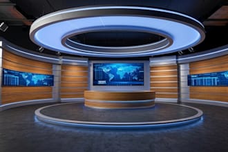 do a virtual studio background for your youtube channel