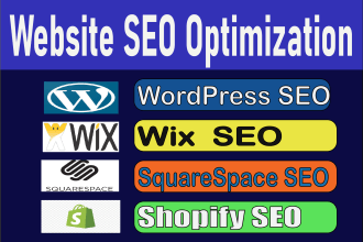 do SEO for wordpress, wix, shopify,  and squarespace website top google ranking