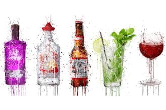 turn object into splatter art for poster