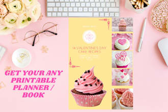 design printable planner or checklist or journal or to do list ebook or tracker