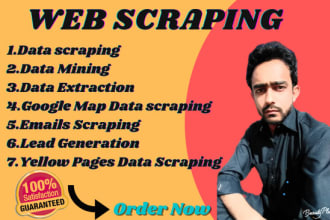 web scraper, web scraping, data scraper, email scraping and google map scraping