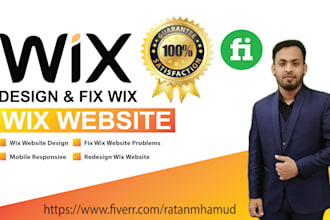 design, redesign and customization your  wix website