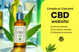 create a cbd website hemp medical cannabis wordpress website