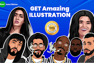 do amazing face and fullbody custom illustrations