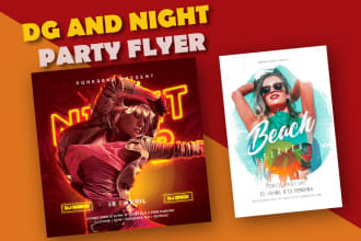 do dj party, disco, concert, birthday, church, sports dj night club flyer design