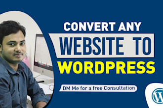 clone or migrate ai, webflow, wix, shopify or figma website to wordpress