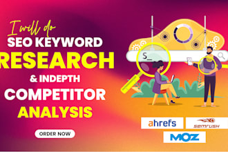 do SEO keyword research and competitors analysis