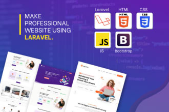 develop website and update existing website using laravel
