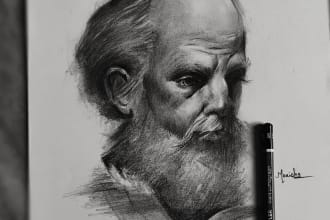 draw realistic  handmade sketch