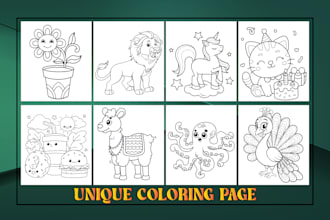 design coloring pages and custom interiors for amazon KDP