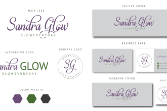 do elegant signature logo and mini branding kit