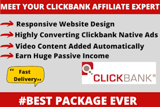 create a clickbank affiliate website for passive income